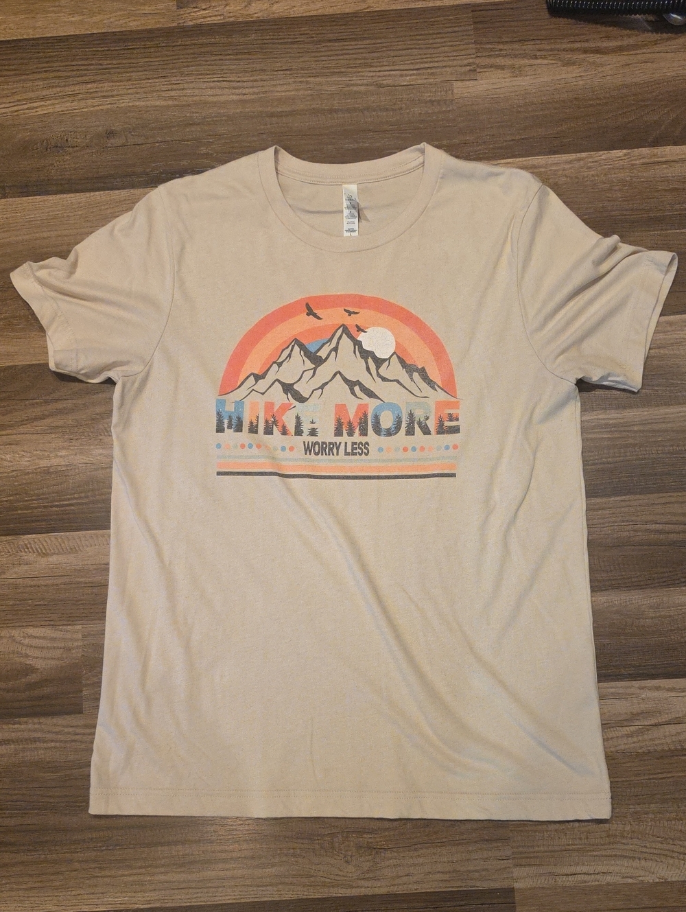 Bella Canvas Cream 'Hike More Worry Less' Graphic Tee